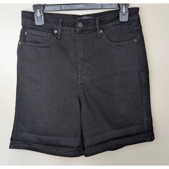 Judy Blue Jean Shorts Black High Rise Tummy Control Size Large - Picture 12 of 12